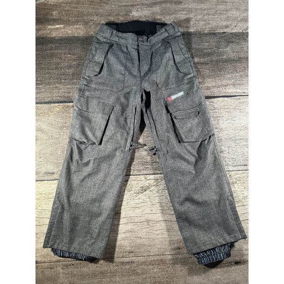 SIMS Snap Button Grey Lined Ski Snowboarding Pants Men's Size Small - Picture 1 of 12